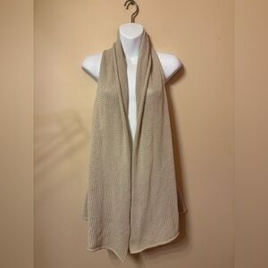 Athleta Cream Knit Sleeveless kitted cardigan